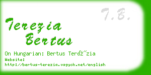 terezia bertus business card